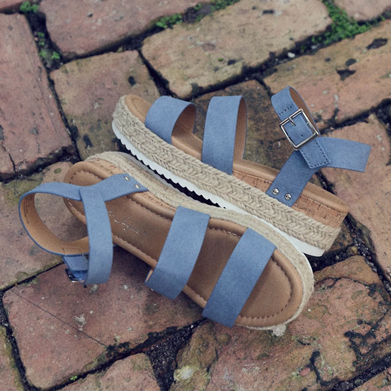 Sarah-Jayne Bryce Platform Sandal - Little Kid / Big Denim Blue