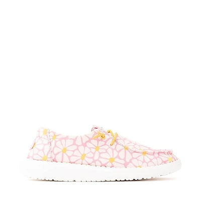 Womens HEYDUDE Wendy Slip-On Casual Shoe - Pink / Daisies