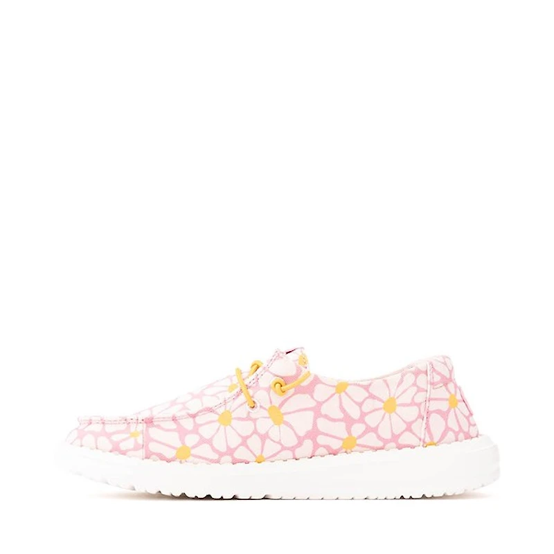 Womens HEYDUDE Wendy Slip-On Casual Shoe - Pink / Daisies