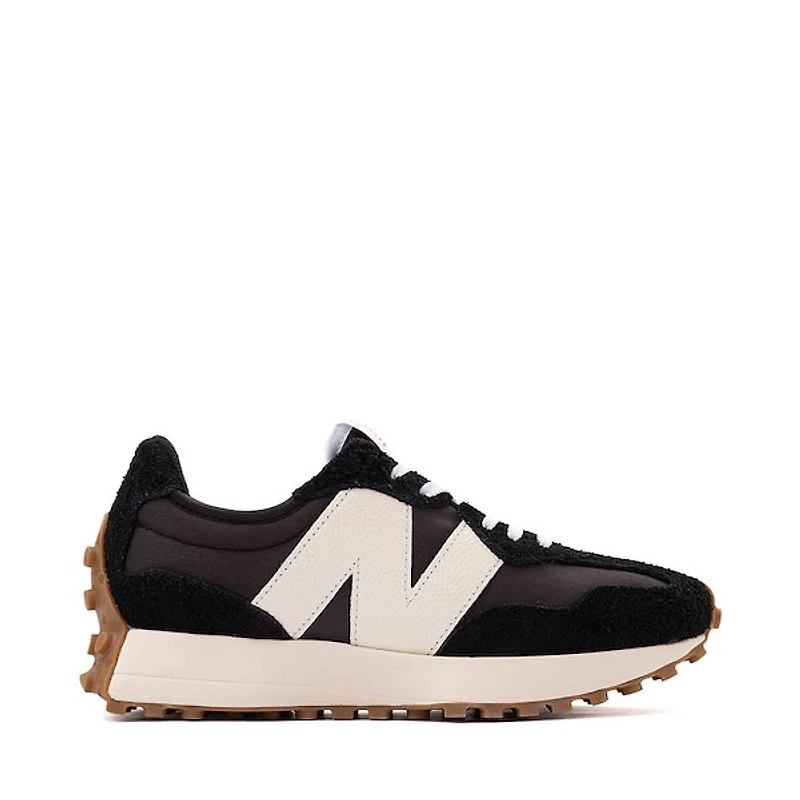 Womens New Balance 327 Athletic Shoe - Black / White Mineral Red