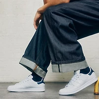 Mens adidas Stan Smith Athletic Shoe - Core White / Dark Blue