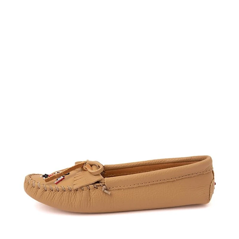 Womens Minnetonka Thunderbird "Animikii" Softsole Moccasin - Natural