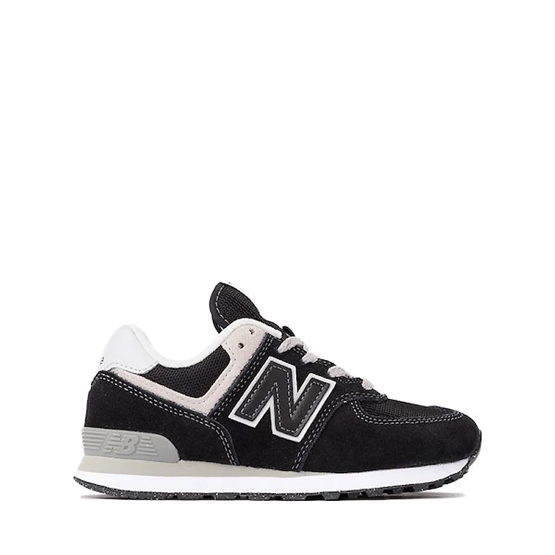New Balance 574 Athletic Shoe - Big Kid Black / White