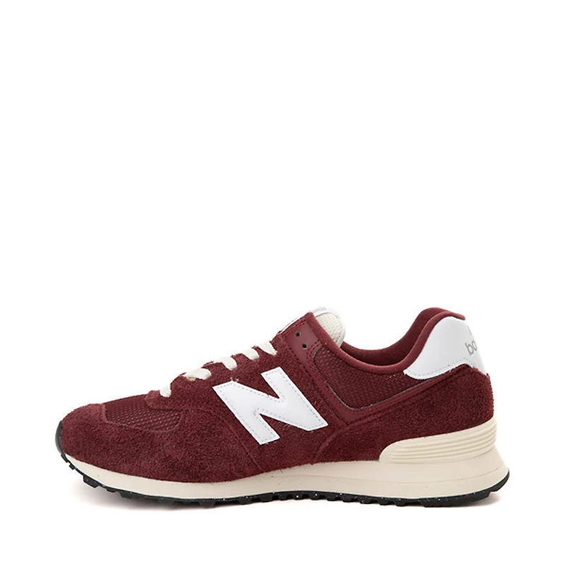 Mens New Balance 574 Athletic Shoe - Crimson / White Angora