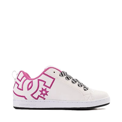 Womens DC Court Graffik Skate Shoe - White / Pink