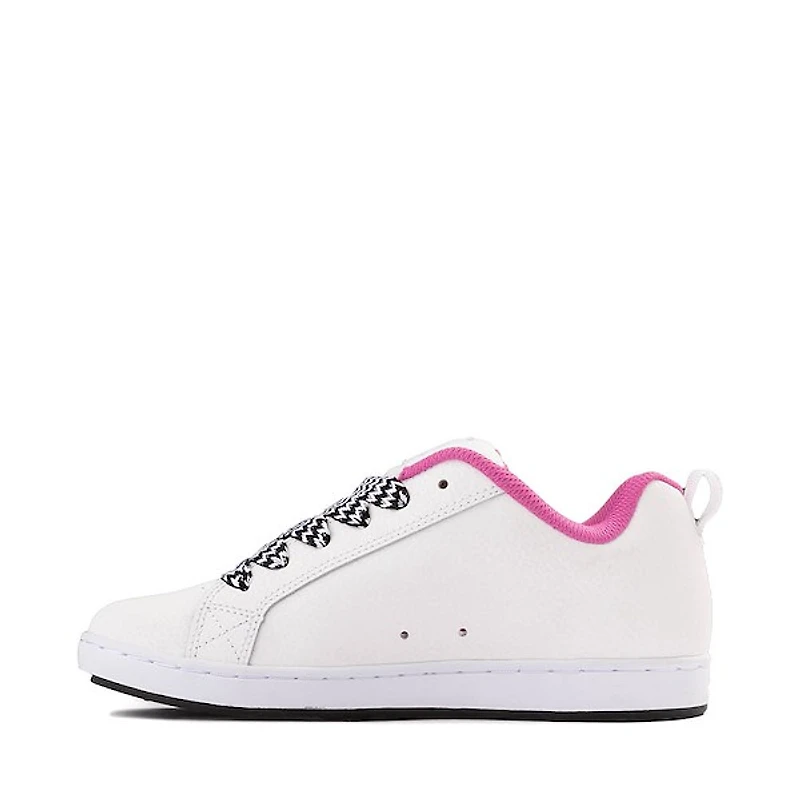 Womens DC Court Graffik Skate Shoe - White / Pink