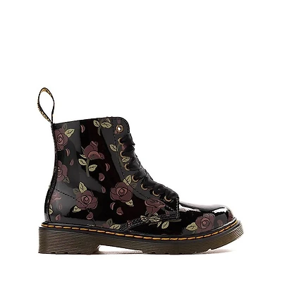 Dr. Martens 1460 Pascal Patent Boot - Little Kid / Big Black Decayed Rose