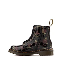 Dr. Martens 1460 Pascal Patent Boot - Little Kid / Big Kid - Black / Decayed Rose