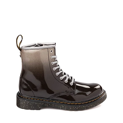 Dr. Martens 1460 8-Eye Patent Boot - Little Kid / Big Kid - Black / Silver Gradient
