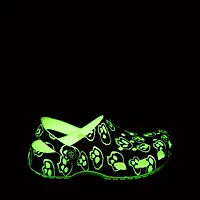 Crocs Classic Glow-In-The-Dark Skull Clog - Little Kid / Big Black