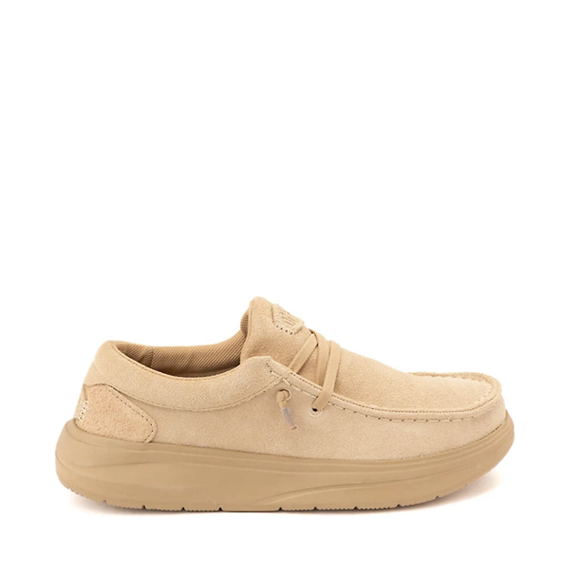 Womens HEYDUDE Wendy Comf Suede Slip-On Casual Shoe - Tan