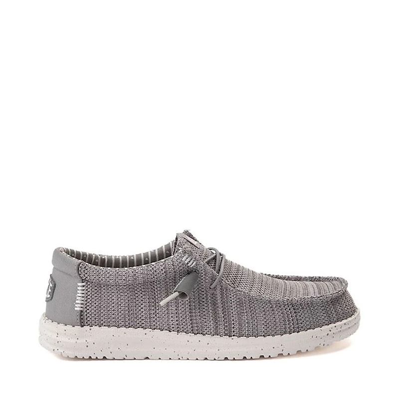 Mens HEYDUDE Wally Stretch Casual Shoe - Grey