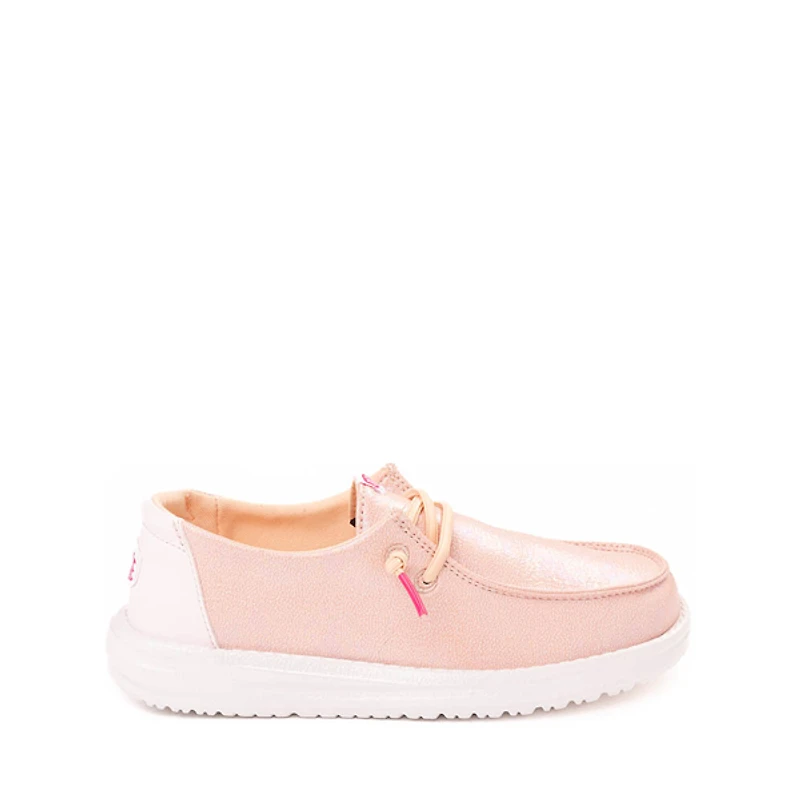 HEYDUDE Wendy Iridescent Sparkle Slip-On Casual Shoe - Little Kid / Big Pink