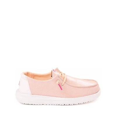 HEYDUDE Wendy Iridescent Sparkle Slip-On Casual Shoe - Little Kid / Big Pink