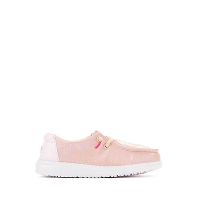 HEYDUDE Wendy Iridescent Sparkle Slip-On Casual Shoe - Baby / Toddler Pink