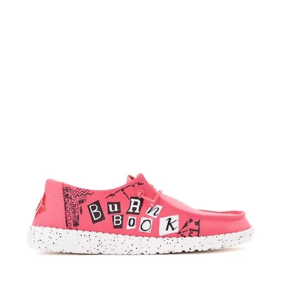 Womens HEYDUDE x Mean Girls Wendy Burn Book Slip-On Casual Shoe - Pink