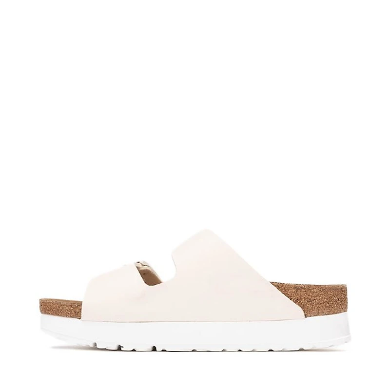 Womens Papillio by Birkenstock® Arizona Flex Platform Slide Sandal - Eggshell
