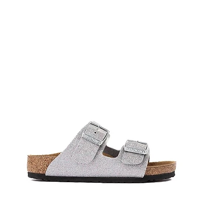 Birkenstock Arizona Slide Sandal - Little Kid / Big Sparkling Light Silver