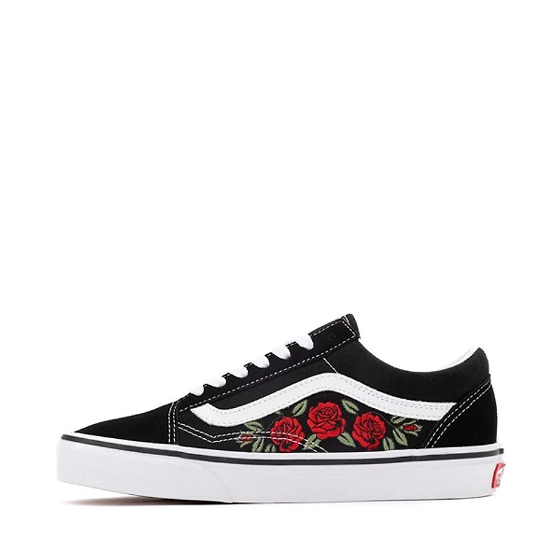Vans Old Skool Roses Skate Shoe - Black