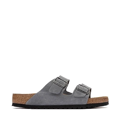 Mens Birkenstock Arizona Soft Footbed Slide Sandal - Basalt Gray