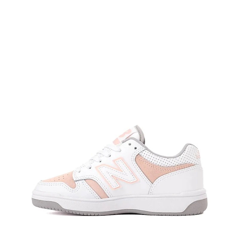 New Balance 480 Athletic Shoe - Big Kid - White / Pink Haze