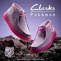 Clarks x Pokémon Torhill Explore Chukka Boot - Grey Pink