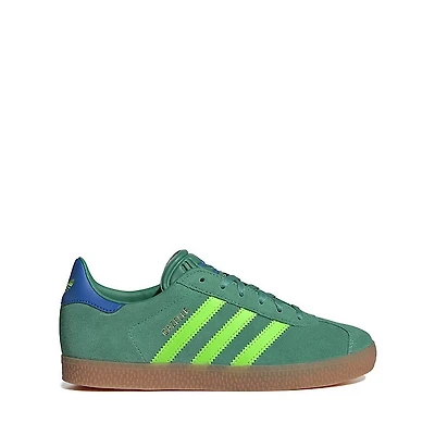 adidas Gazelle Athletic Shoe - Big Kid Semi Court Green / Solar Bluebird