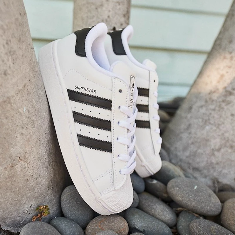 adidas Superstar II Athletic Shoe - Big Kid Cloud White / Core Black