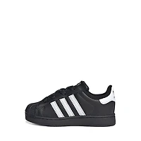 adidas Superstar II Comfort Closure Elastic Lace Athletic Shoe - Baby / Toddler Core Black White