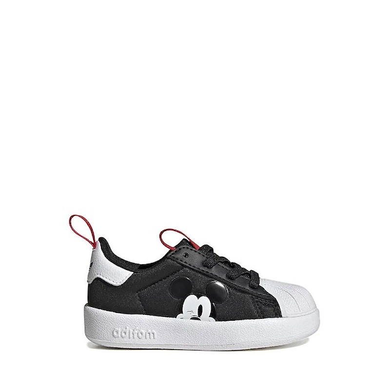 adidas x Disney Adifom Superstar 360 Mickey Mouse Athletic Shoe - Baby / Toddler Core Black White Better Scarlet