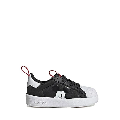 adidas x Disney Adifom Superstar 360 Mickey Mouse Athletic Shoe - Baby / Toddler Core Black White Better Scarlet