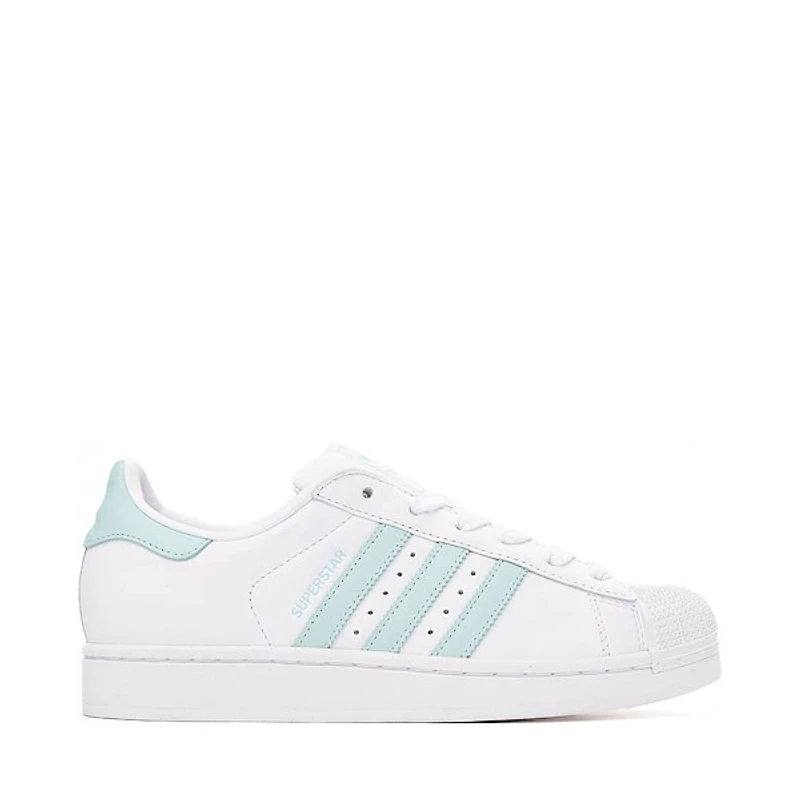 Womens adidas Superstar II Athletic Shoe - White / Semi Flash Aqua Easy Mint