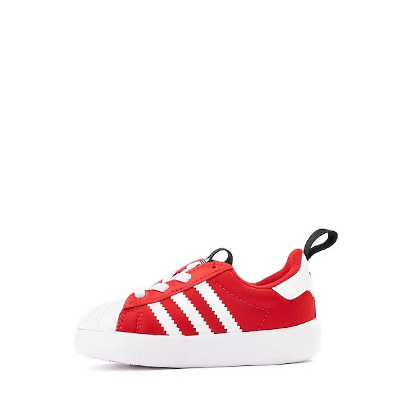 adidas x Disney Adifom Superstar 360 Minnie Mouse Athletic Shoe - Baby / Toddler Better Scarlet White Core Black