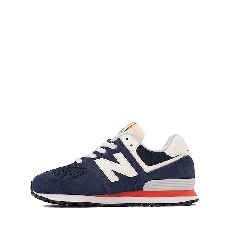 New Balance 574 Athletic Shoe - Little Kid - Navy / Blast Red