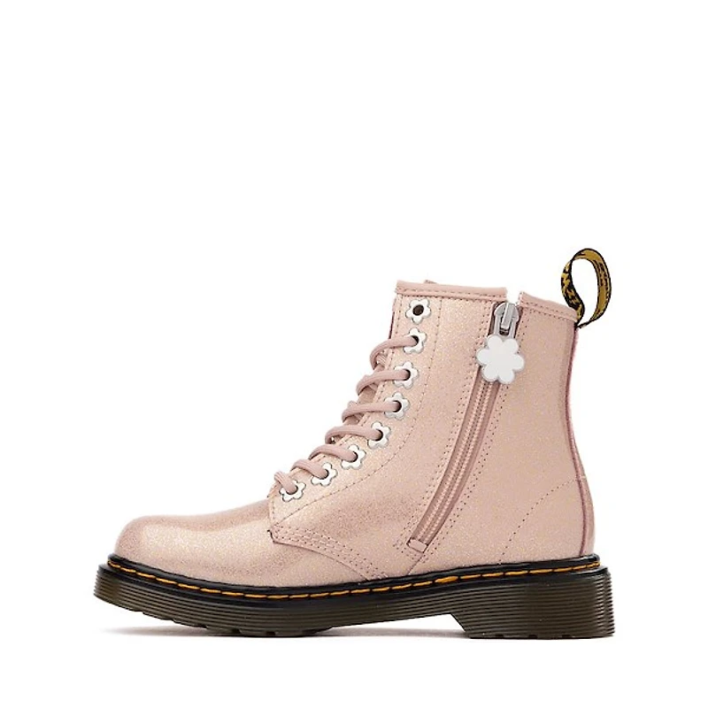 Dr. Martens 1460 8-Eye Glitter Boot - Little Kid / Big Kid - Powder Pink Nebula