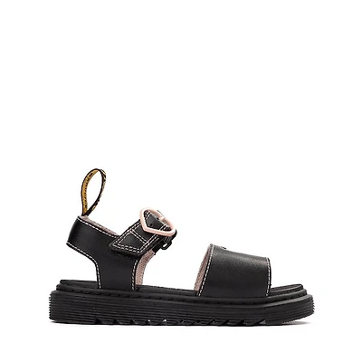 Dr. Martens Marlowe II Hearts Sandal - Little Kid / Big Black Powder Pink