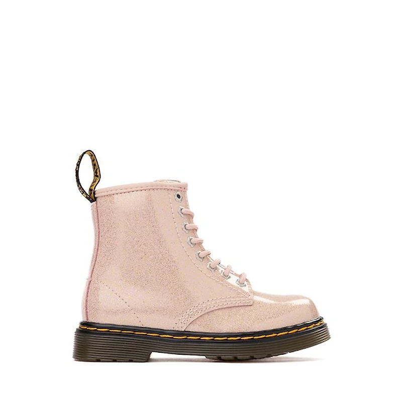 Dr. Martens 1460 8-Eye Glitter Boot - Toddler Powder Pink Nebula