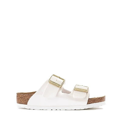 Birkenstock Arizona Slide Sandal - Big Kid Electric Metallic Pearl