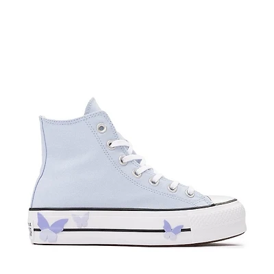 Womens Converse Chuck Taylor All Star Lift Butterflies High-Top Sneaker - Blue Supermoon
