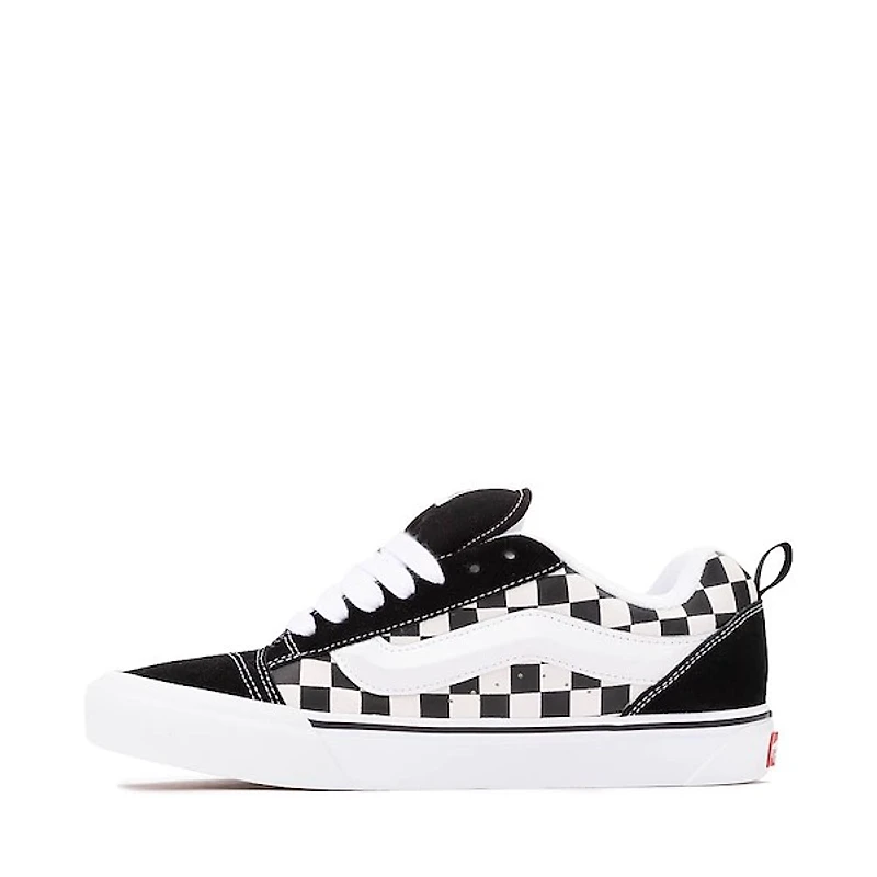 Vans Knu Skool Checkerboard Skate Shoe - Black / White