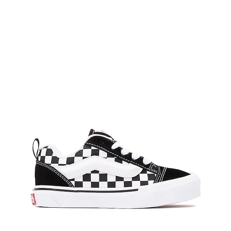Vans Knu Skool Checkerboard Skate Shoe - Little Kid - Black / White