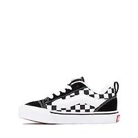 Vans Knu Skool Checkerboard Skate Shoe - Little Kid - Black / White