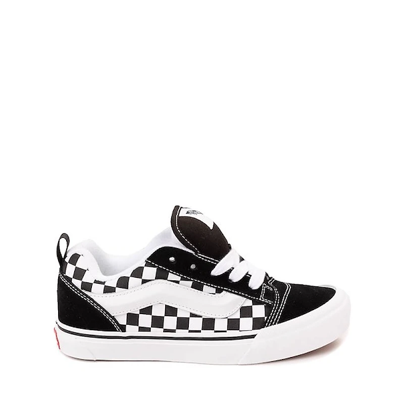 Vans Knu Skool Checkerboard Skate Shoe - Big Kid Black / White