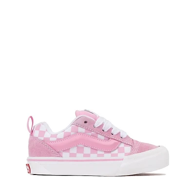 Vans Knu Skool Checkerboard Skate Shoe - Big Kid Pink / White