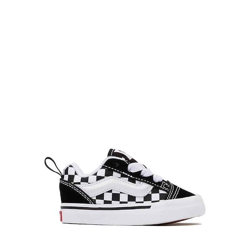 Vans Knu Skool Checkerboard Skate Shoe - Baby / Toddler Black White