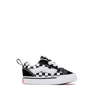 Vans Knu Skool Checkerboard Skate Shoe - Baby / Toddler Black White