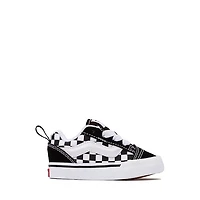 Vans Knu Skool Checkerboard Skate Shoe - Baby / Toddler Black White
