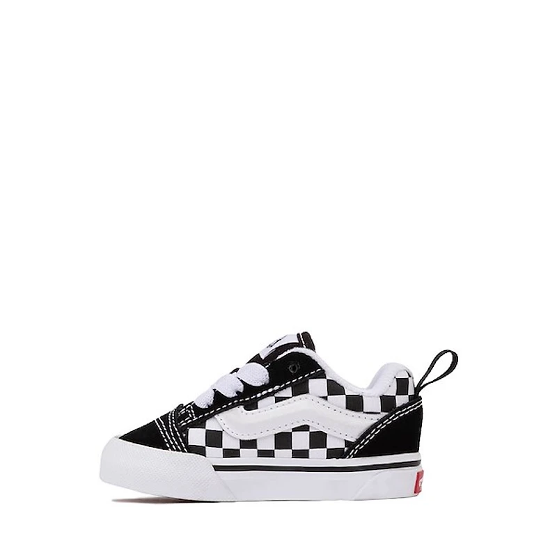 Vans Knu Skool Checkerboard Skate Shoe - Baby / Toddler Black White