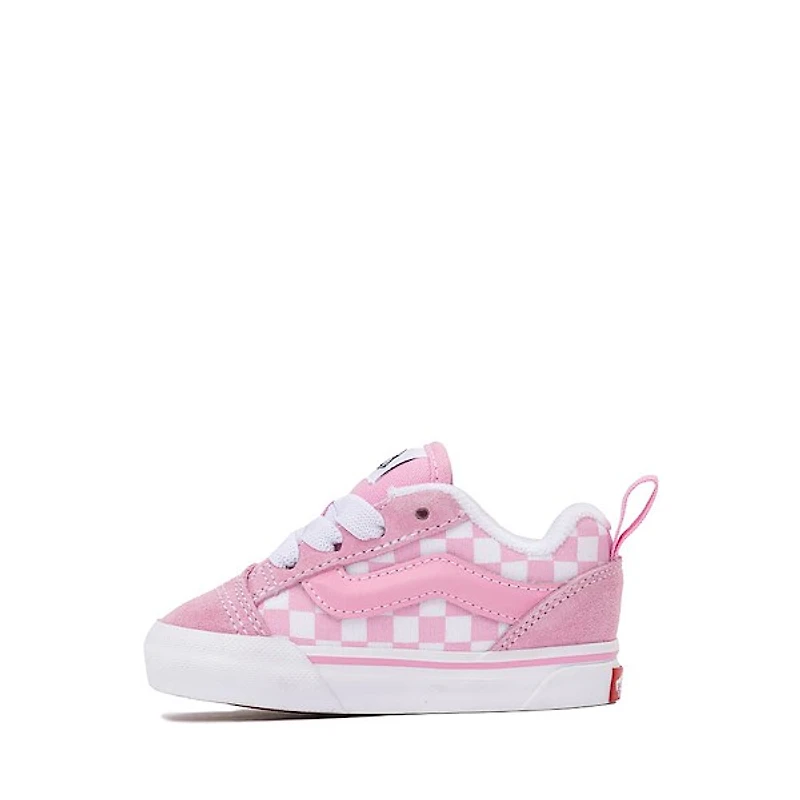 Vans Knu Skool Checkerboard Skate Shoe - Baby / Toddler - Pink / White