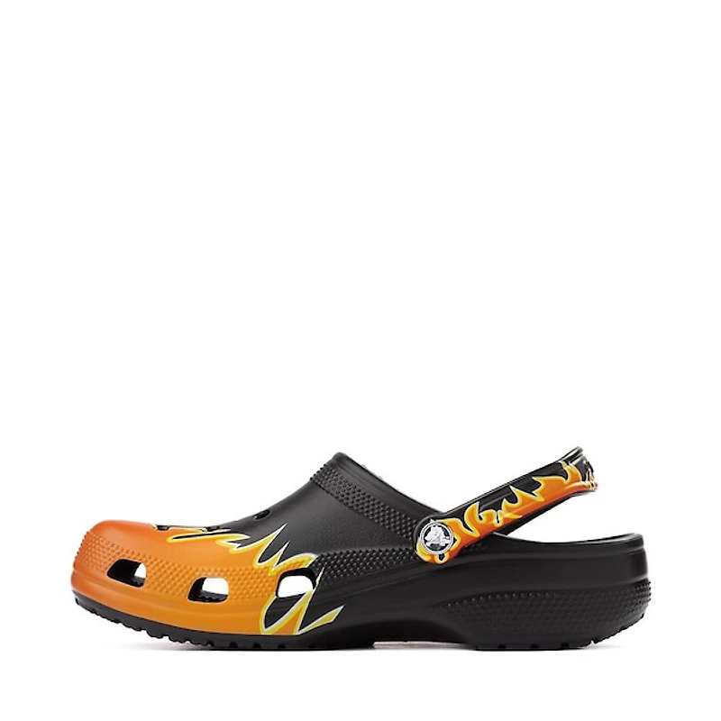 Crocs Classic Clog - Black / Flames